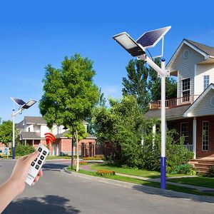 Nieuwe Solar Street Lights Outdoorlamp, met afstandsbediening, lichte bediening, schemering naar Dawn Security LED-verlichting voor tuinboerderij