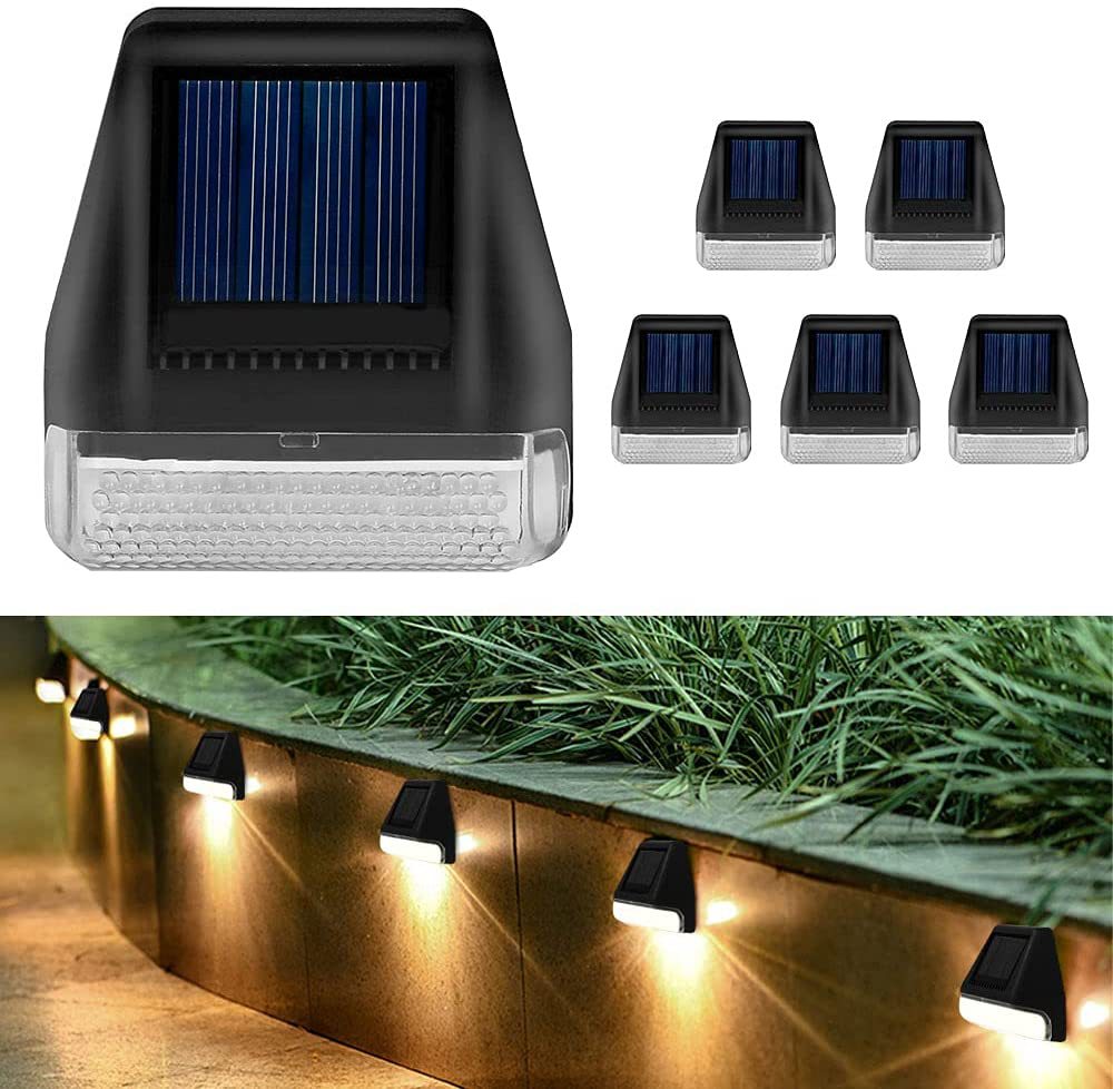 Nova luz de parede solar ao ar livre à prova chuva pátio jardim decorativo escada passo luz cerca parede led luz parede