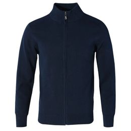 Nieuwe Effen Kleur Heren Sweatshirt Met Open Voorzijde Slim Fit Gebreid 100% Katoen Herfst Casual Herenkleding 8503 231228