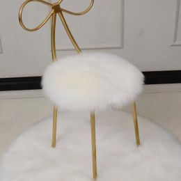 Nouveau coussin rond en laine chaude de couleur unie, coussin de tabouret épais pour chaise de salle à manger, tapis de siège antidérapant, haute qualité 2021