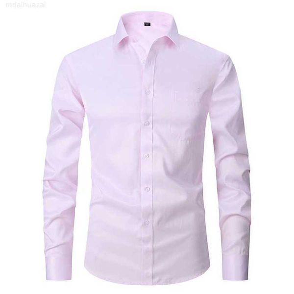 New Solid Large Men Professional Shirt Stripe Plaid Long Sleeve Best 2khq