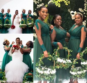 Nieuwe Zuid-Afrikaanse Bruidsmeisjes Jurken Nieuw Een lijn Zomer Land Tuin Formele Bruiloft Gasten Maid of Honour Gowns Plus Size Custom Made