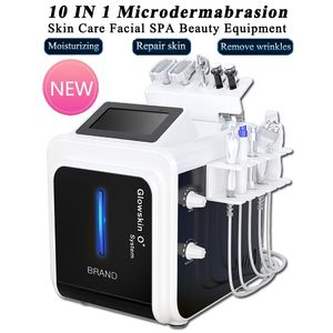 Nuevo SPA 10 EN 1 Máquina de microdermoabrasión Hydra Dermoabrasión facial Rejuvenecimiento de la piel Tratamiento de limpieza facial hidrofacial BIO Equipo de ajuste de microcorriente