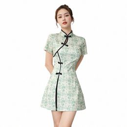 Nouveaux uniformes de spa Vêtements de travail pour femmes Chegsam Technicien Pédicure Vêtements de beauté Esthéticienne Gommages Massage Beauté Sal Tatouage v73t #