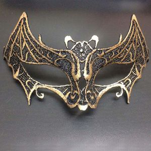 New Sparkling Bat Vampire Dentelle Masque Pour Les Yeux pour Mascarade Halloween Bar Femmes Hommes Sexy Costume Party Or Mascarade Décoration