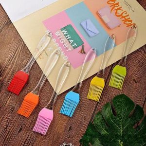 Nouveau Spice Outils Silicone BBQ Brosse Poignée Transparente Cuisson Huile Gâteau Pâtisserie Crème Haute Température Résistant Camping Ustensile Cuisine Outil 0723