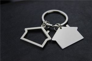 Porte-clés en forme de maison en métal Porte-clés maison Design porte-clés de voiture LOGO personnalisé Cadeaux pour la promotion livraison gratuite