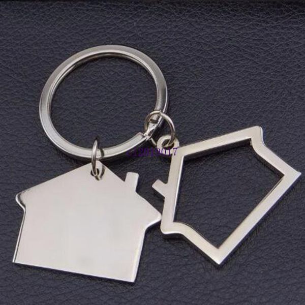 Porte-clés en forme de maison Spin, en métal, pour immobilier, LOGO personnalisé, pour cadeaux, nouvelle collection