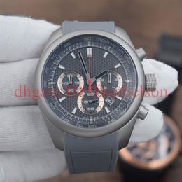 NIEUWE Sport mannen 6612 Multifunctionele chronograaf Quartz horloge Titanium shell Rubberen band Kleine wijzerplaat werk Mode mannelijke Watch192I