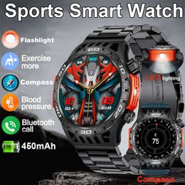 New Sports Smart Watch Men avec LED Lighting Health Tracker Bouss