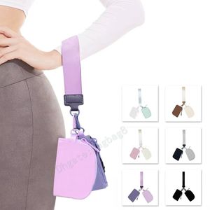 Nieuwe Sport yoga LU Dual Everywhere Clutch Bag Designer Portemonnee Dames Heren polstas Luxe Nylon zakje sleuteltassen mini verkoop goed Portemonnees Dezelfde stijl opbergtas