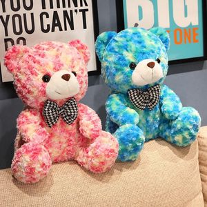 Nieuwe vlek 25-45 cm schattige teddybeer pluche poppen slijpring ring ring ring beer plushtoy meisje verjaardag cadeau fabriek groothandel gratis ups of dhl