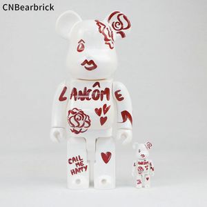 Nieuwe spot Bearbrick 400% 28 cm huishoudelijke kleurendoos bouwsteen gewelddadige beren trend pop decoratief ornament handgemaakt