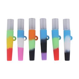 Nouveau spot couleur vive silicone petit porte-cigarette pratique paille silicone housse de protection