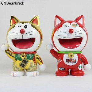 Nieuwe plek Doraemon Robot Co Branded Fashion Doll Doll Lucky Cat Gifts and Placements Handheld 24 cm