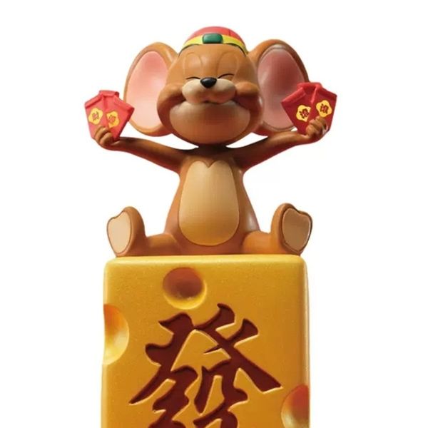 Nouveau spot soap studio chat et souris, dieu de la richesse, a fait fortune, ornements de richesse faits à la main de Jerry Jerry, jouets à la mode, cadeaux pour enfants, 18 cm