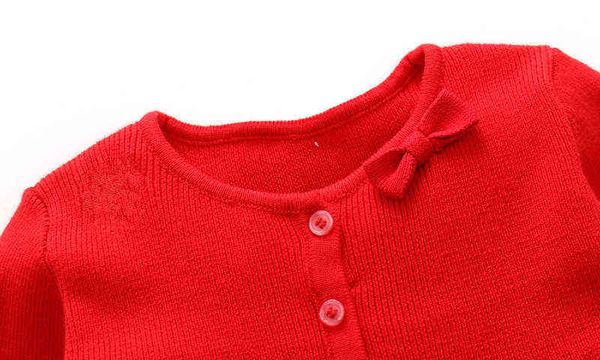 Robe de printemps et d'automne en pur coton pour bébé fille, tenue festive en gaze de rose rouge, à manches longues, en coton, nouvelle collection