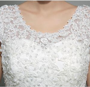 Nouveau printemps et été mode robes de mariée 2018 vestido de noiva Style coréen blanc princesse mariée à lacets robe de bal