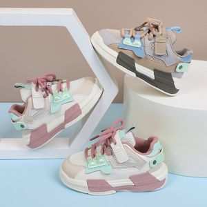 Nieuwe lente herfst kinderen schoenen roze kaki ademen comfortabele kinderen sneakers boys girls peuter schoenen baby sportschoen maat21-30