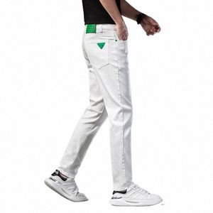 Nieuwe Lente Herfst Mannen Skinny Jeans Fi Casual Klassieke Stretch Slim Fit Denim Broek Witte Broek Merk Heren Jeans 446z #