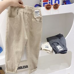 Nuevos pantalones gruesos de primavera y otoño para niños, pantalones informales de estilo largo para niños de 2 a 8 años, pantalones deportivos para niños adolescentes al aire libre