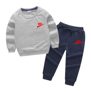 NIEUWE Spring Baby Boys Workout Sweatshirt Drawing Sweatpant Sets Kids Tracksuit Child Jumper Pant Jogger Set 1-13 jaar Brand Logo Print