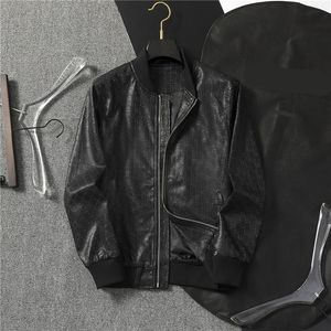 Nueva chaqueta de cuero de primavera diseñadora chaqueta masculina para hombres jóvenes de béisbol béisbol chaqueta de cuero negro o otoño de cuero negro
