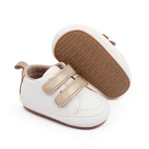 Nouveau printemps Pu cuir bébé garçons chaussures infantile tout-petits anti-dérapant nouveau-né mocassins chaussures couleur mélangée premiers marcheurs