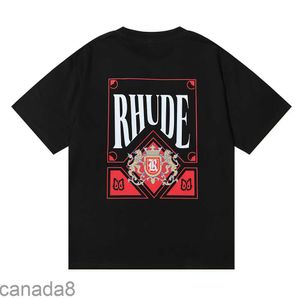 Nouveau printemps été Rhude T-shirt homme chemises femmes T-shirts Skateboard surdimensionné hommes à manches courtes T-shirt marque de luxe T-shirts pour hommes taille américaine S-xxl BVKG BVQF LFKE