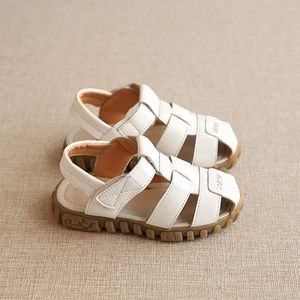 Nouvelles chaussures de printemps d'été garçons sandales en cuir souple bébé garçons d'été Préwalker la semelle douce semelle authentique en cuir sandales CSH130