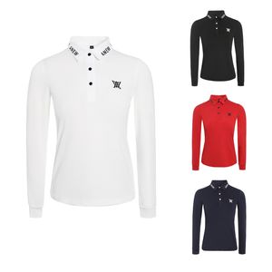 Nieuwe lente dames golftrui ademende snel drogende top met lange mouwen loszittende casual t-shirt veelzijdige poloshirt