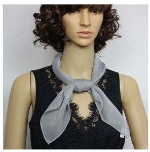 Nieuwe vierkante mannen vrouwen effen georgetTesilk sjaal gewone zijden satijnen sjaals sjaal wrap halsdoeken 8mm dik 70 * 70cm unisex # 4058