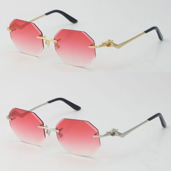 NOUVELLES lunettes de soleil carrées en métal diamantées de luxe ﾠ lunettes de soleil design protection sans monture en or 18 carats hommes et femmes lunettes de soleil bouclier rétro conception montures de lunettes hommes chaud