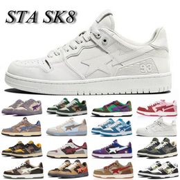 NIEUWE STA SK8 MANNEN VROUWEN CASUAL SCHOENEN A BAPESTAS STA LAGE ABC CAMO STARS Witgroen Rood Black Geel Sneakers