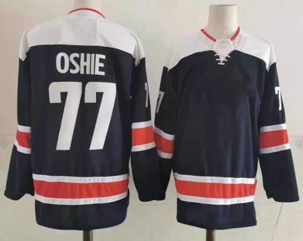 NOUVEAU Stade Série 8 Maillots de hockey Alex Ovechkin Noir Rétro inversé 77 TJ Oshie 92 Evgeny Kuznetsov Nicklas Backstrom 43 Tom Wilson John Carlson Maillot des Champions