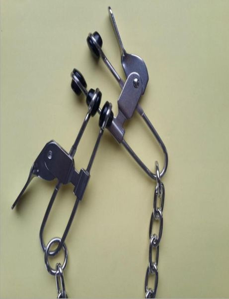 Pinces à tétons réglables en acier inoxydable, pinces à poitrine en métal, accessoires de retenue de bondage BDSM, jouet sexuel fétichiste, jeu de torture5639374