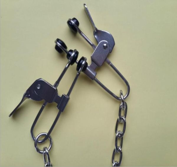 Nouveaux pinces de mamelon réglables en acier inoxydable Clips de poitrine en métal BDSM Bondage Conserories Accessoires Fetish Sex Toy Torture Play1232767