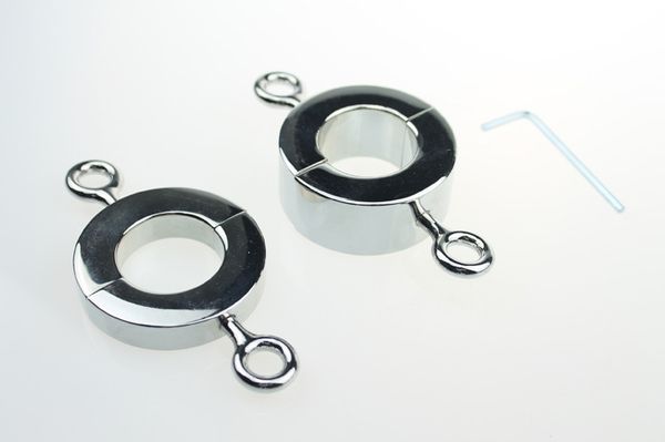 Cockrings en acier inoxydable, civières de boules, équipement de Bondage du Scrotum masculin, jouets sexuels pour adultes, boules de civière de poids pour testicules