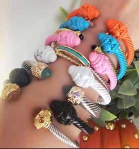 Bracelet de couleur en acier inoxydable pour femmes, bijoux à la mode européenne et américaine, accessoires de fête de mariage, cadeau de personnalité pour sœurs, nouvelle collection