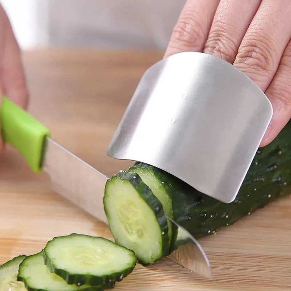 Nuevo dedo de acero inoxidable corte a mano protección de dedos protectores de dedos cuchillo uso seguro productos de cocina creativos Gadgets herramientas