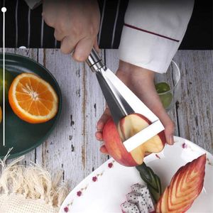 Stainless Steel Fruit Carving Knife Triangular Shape Vegetable Knife Slicer Fruit Platter Non-slip Carving Blade Kitchen Tool