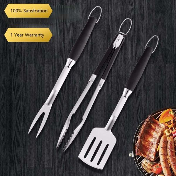 Ensemble d'ustensiles de gril en acier inoxydable, pinces à fourchette de Barbecue, spatule à griller, outil de gril Portable multifonction, outils de cuisine