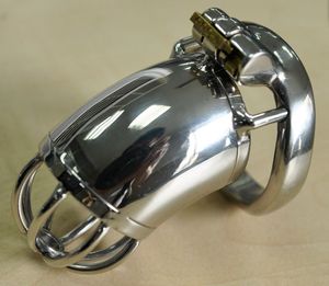 Cage de chasteté masculine en acier inoxydable avec dispositif d'anneau de coq en forme d'arc Cocks Cages SM Sex Toys