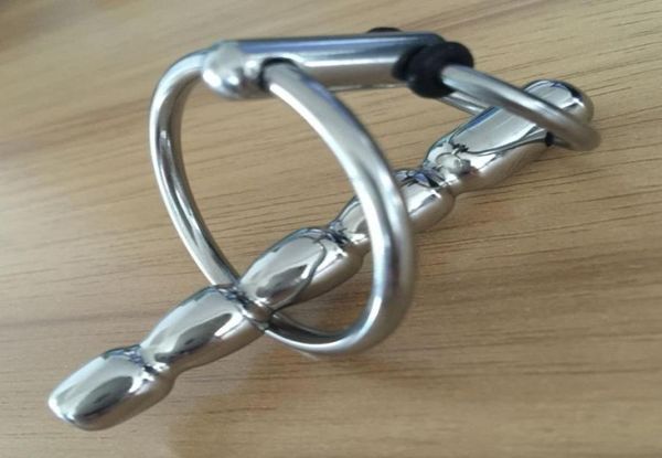 Nuevo Anillo de tapón para pene de cuña corta de acero inoxidable, catéter de castidad, dilatador, sonidos uretrales, juguete sexual para uretra para hombres 6427571