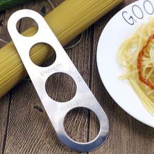 Bâton de mesure des pâtes Spaghetti en acier inoxydable, 4 puits en argent, bâton de mesure des nouilles, mesureur de cuisine domestique YSJ56