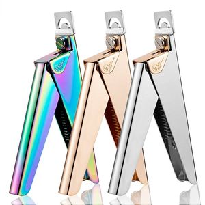 Nieuw roestvrij staal UV -gel valse nagel tips Trimmer Clipper Edge Cutter Nail Art Manicure U Word Rainbow Gold Silver Tools For roestvrijstalen klipper