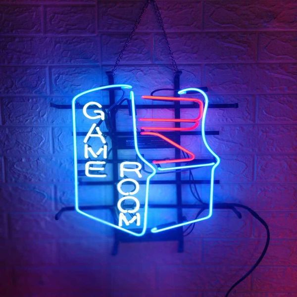 New Star Neon Sign Factory Game Room17x14 pulgadas Real Glass Neon Sign Light para Beer Bar Pub Garage Room Back to the Arcade 2983