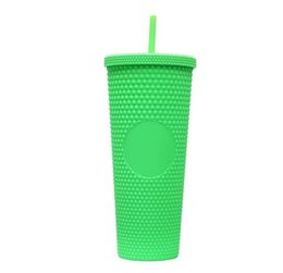 nieuwe Starbucks Veel kleuren 24oz Drinkware Studded Tumbler met deksel en rietje Dubbelwandige herbruikbare plastic Tumblers 710ml Matte Iced Coffee Cup