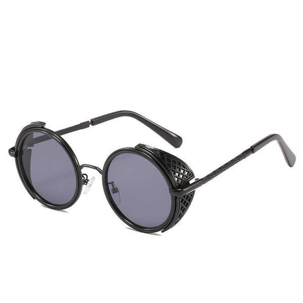 Nouvelles lunettes de soleil Style Punk Steam pour hommes et femmes, lunettes à monture ronde tendance