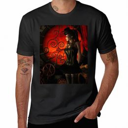 nouveau Steampunk, wderful steampunk dame T-Shirt noir t-shirt T-shirt court uni t-shirt hommes t-shirt D0Ki #